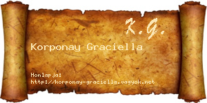 Korponay Graciella névjegykártya